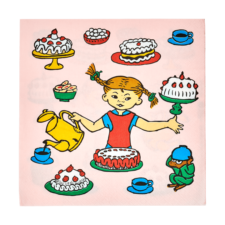 Pippi servetten 33x33 cm 20-pack - Verjaardag - Muurla