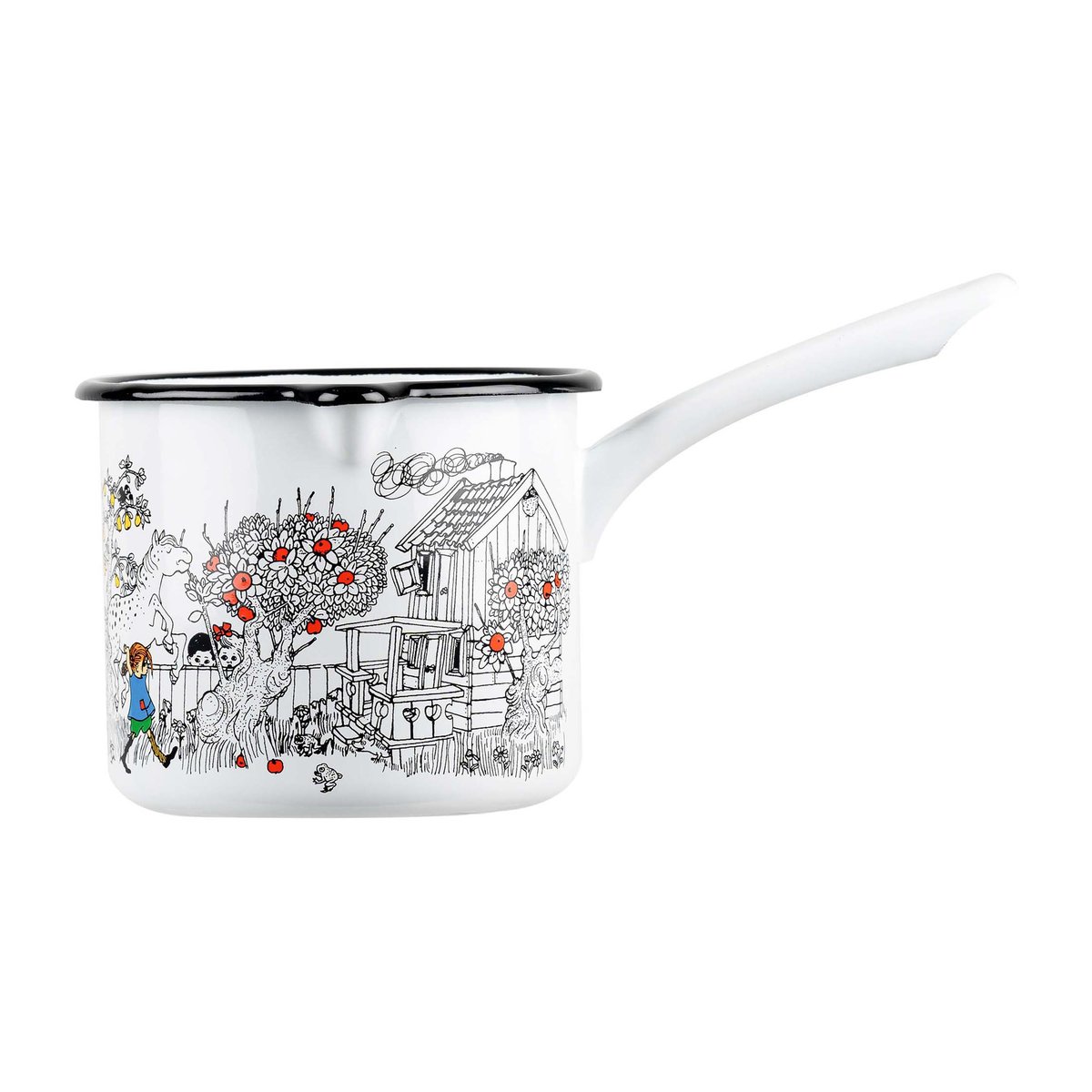 Muurla Pippi The Way Home steelpan 1,3 liter White | Scandinavisch Interieur | Steelpannen | Wit