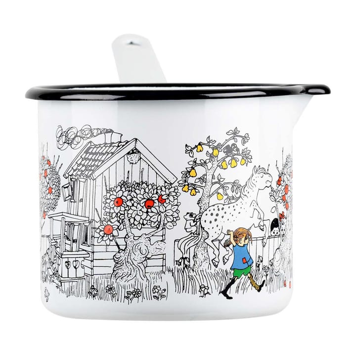 Pippi The Way Home steelpan 1,3 liter, White Muurla
