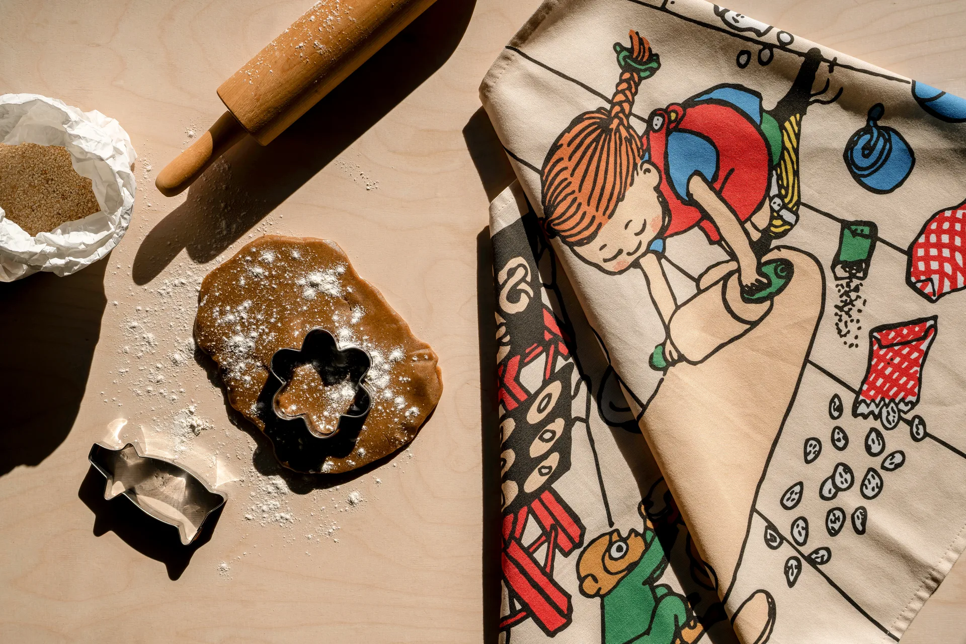 Pippi theedoek 50x70 cm, Baking Muurla