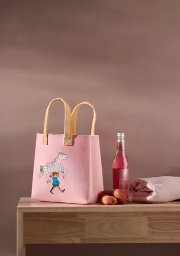 Pippi Tote Bag tas 25x25 cm - Pippi and the Horse - Muurla