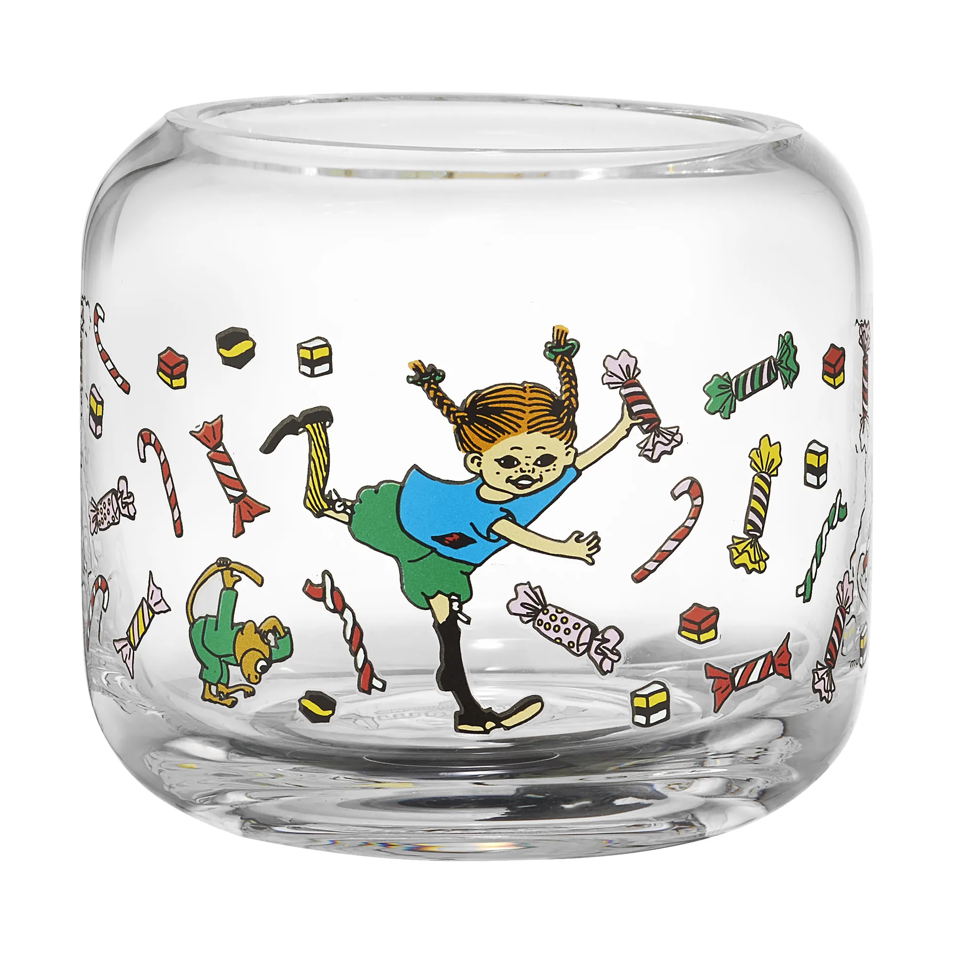 Pippi windlicht Ø9x8 cm, Candy Muurla