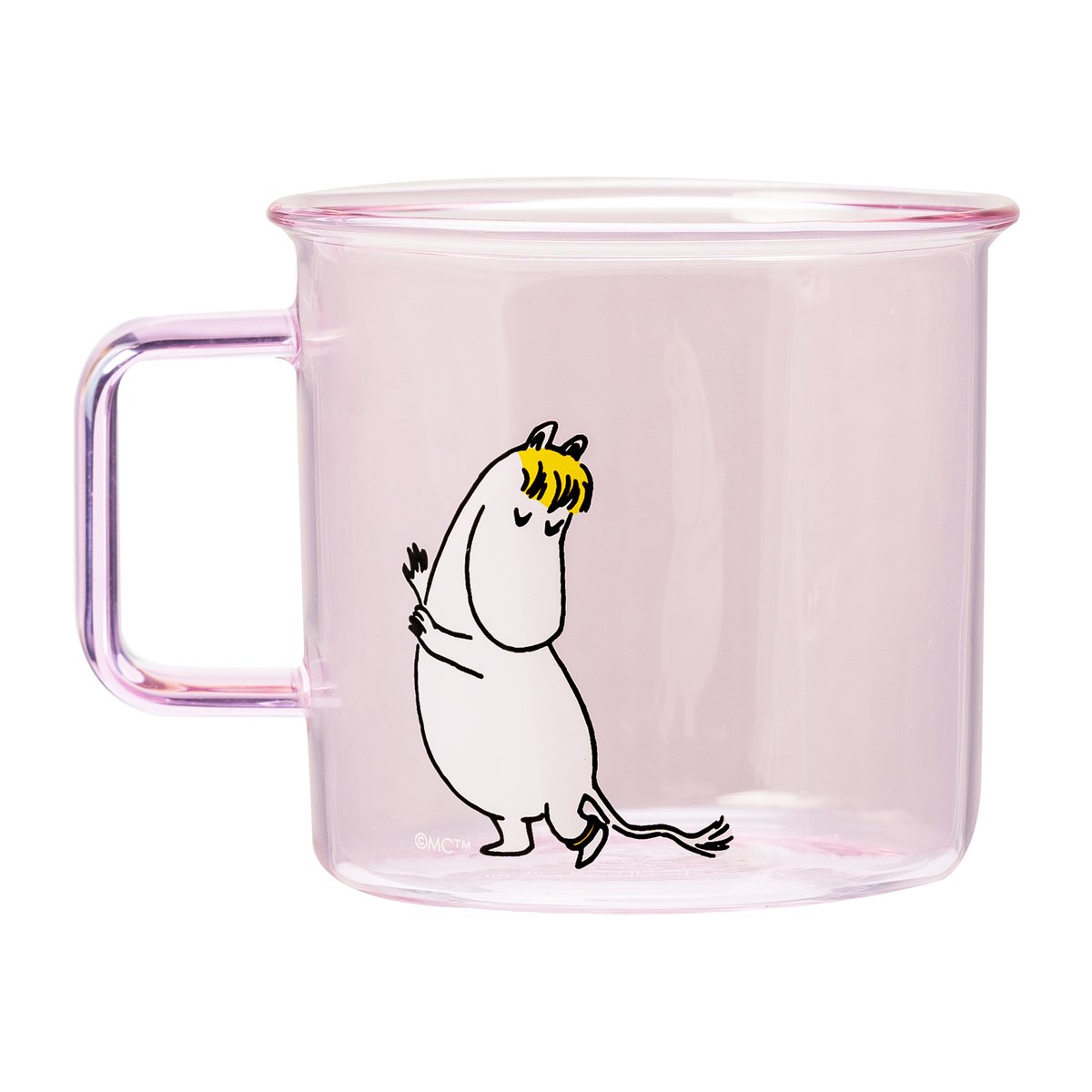 Muurla Snorkmaiden glazen mok 35 cl Roze