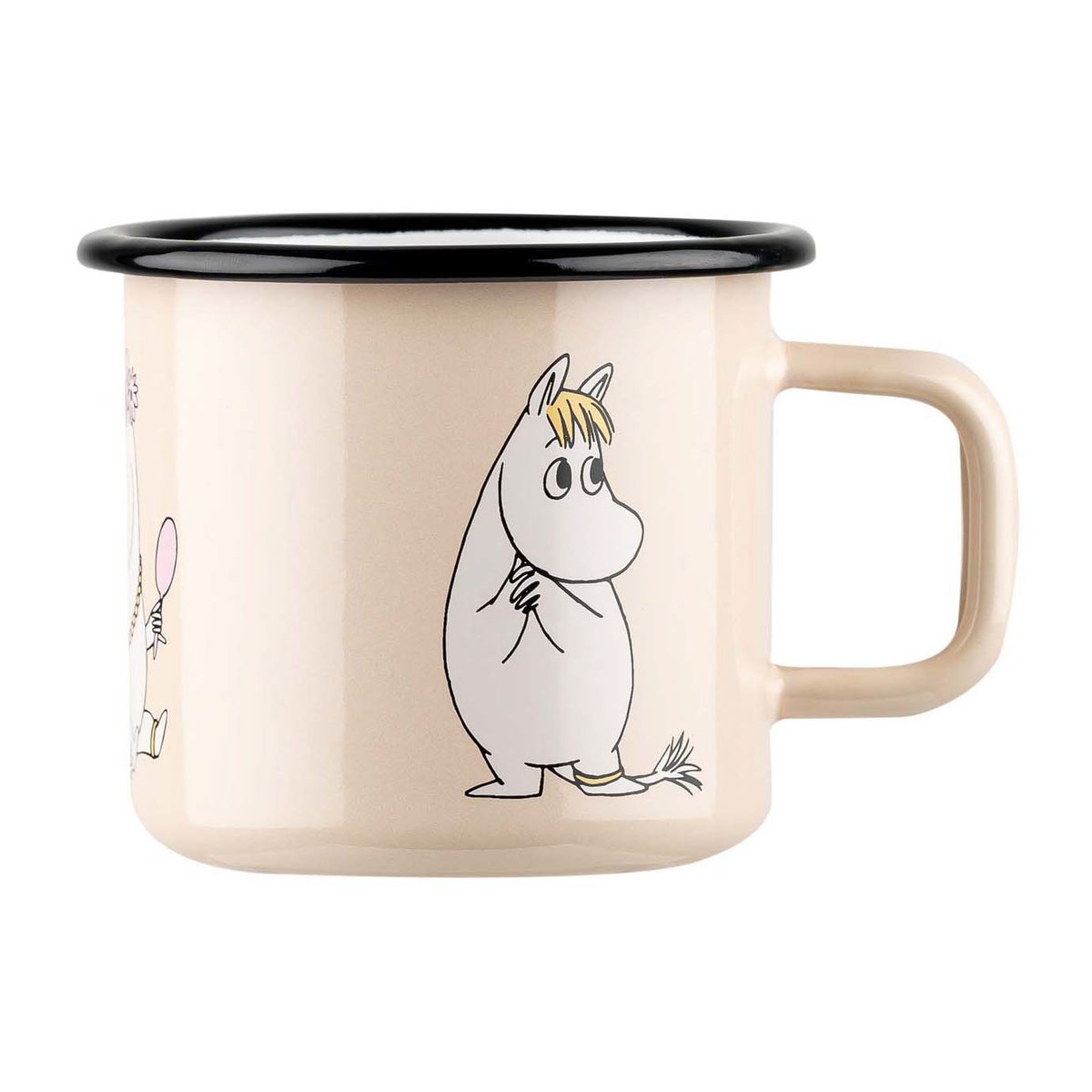 Muurla Snorkmaiden Retro emaillemok 37 cl Beige | Scandinavisch Interieur | Moomin-mokken | Beige