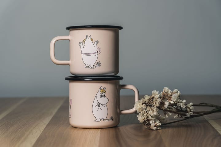 Snorkmaiden Retro emaillemok 37 cl, Beige Muurla