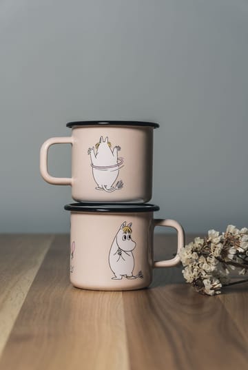 Snorkmaiden Retro emaillemok 37 cl - Beige - Muurla