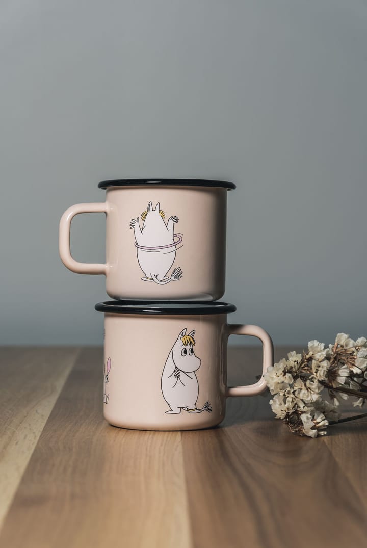 Snorkmaiden Retro emaillemok 37 cl, Beige Muurla