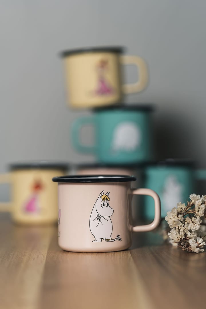 Snorkmaiden Retro emaillemok 37 cl, Beige Muurla