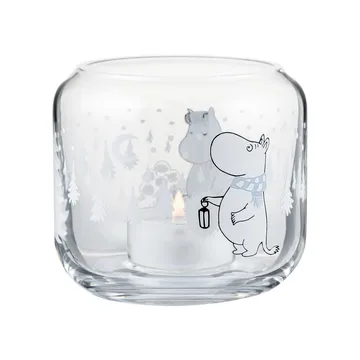 Snowfall waxinelichtjeshouder Ø9 cm - Transparant - Muurla