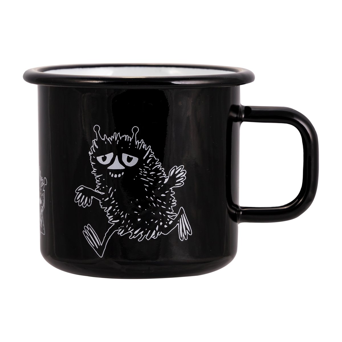 Muurla Stinky emaille mok 37 cl Zwart | Scandinavisch Interieur | Moomin-mokken | Zwart