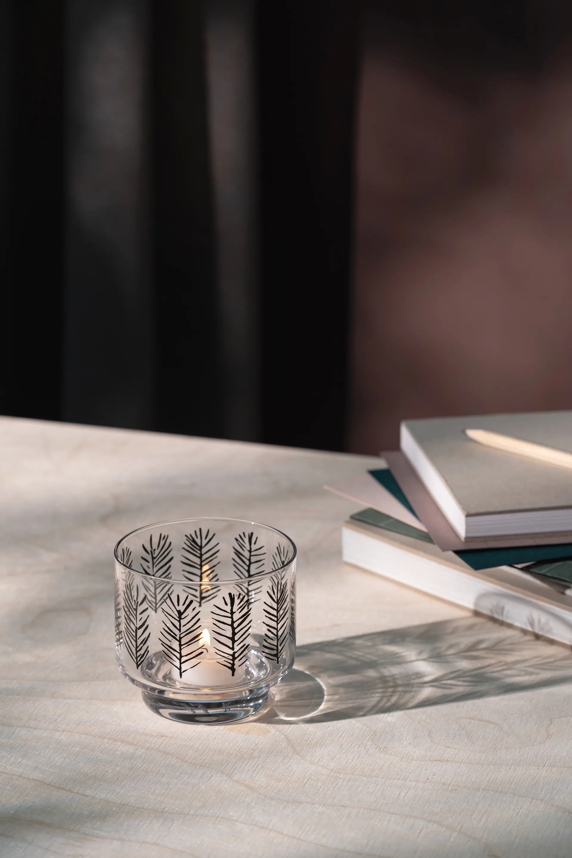 Teemu Järvi x Muurla waxinelichthouder Ø9x8 cm, Spruce branches Muurla