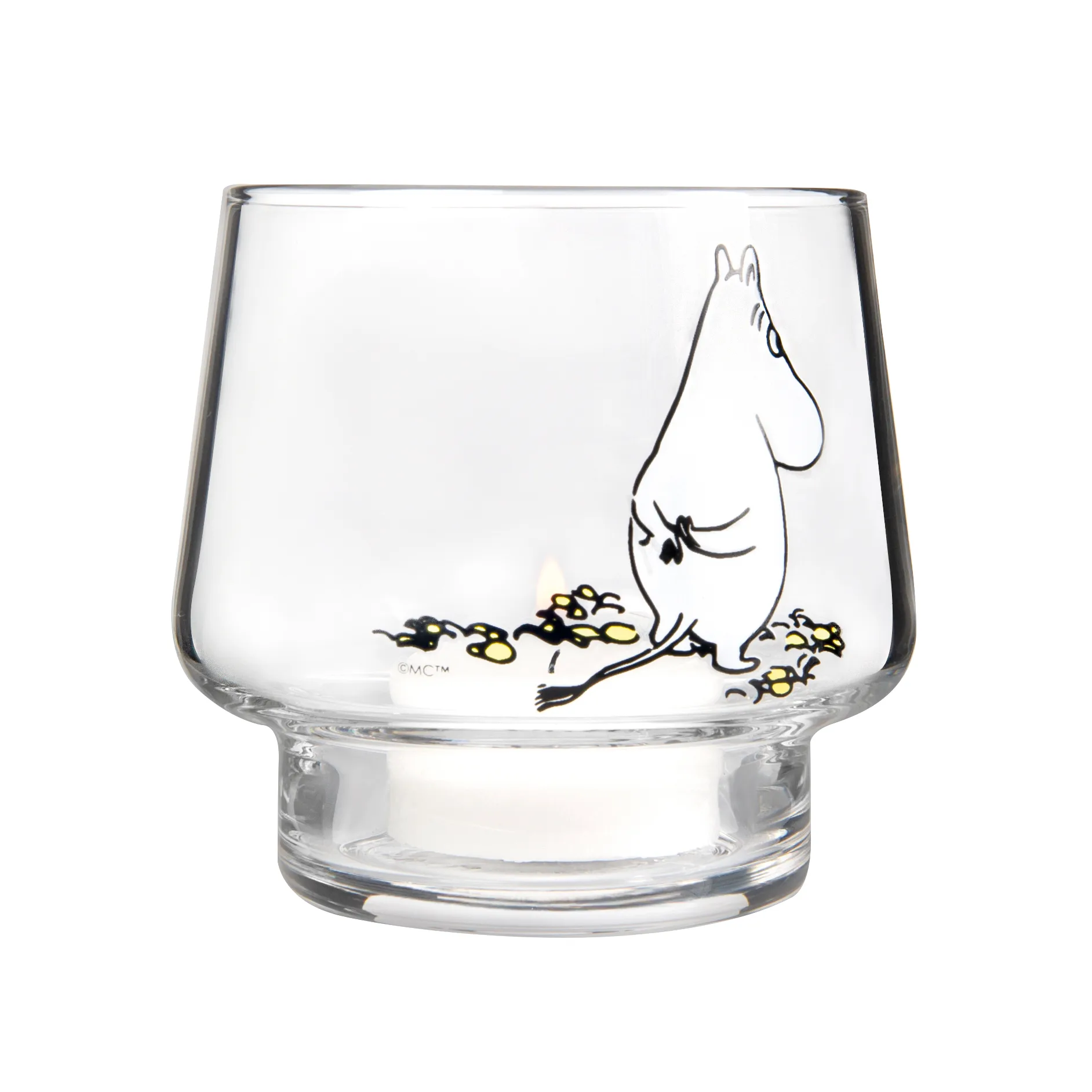 The wait theelichthouder, Helder-wit Muurla