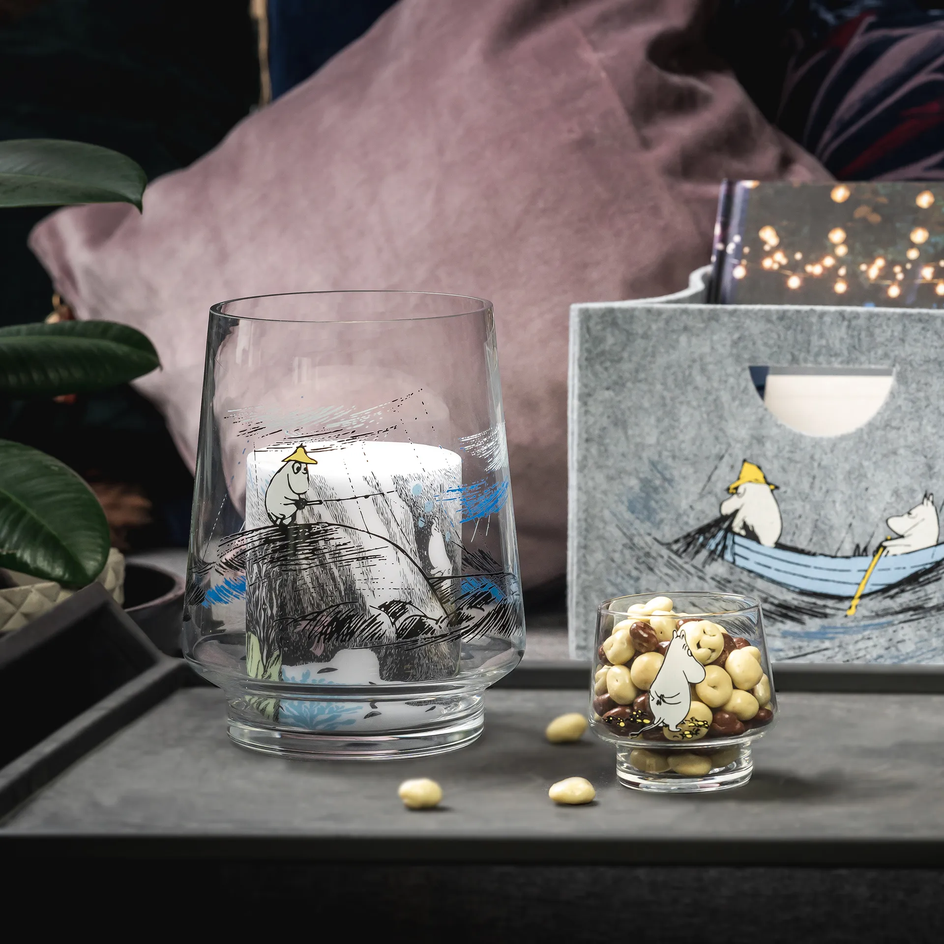 The wait theelichthouder, Helder-wit Muurla