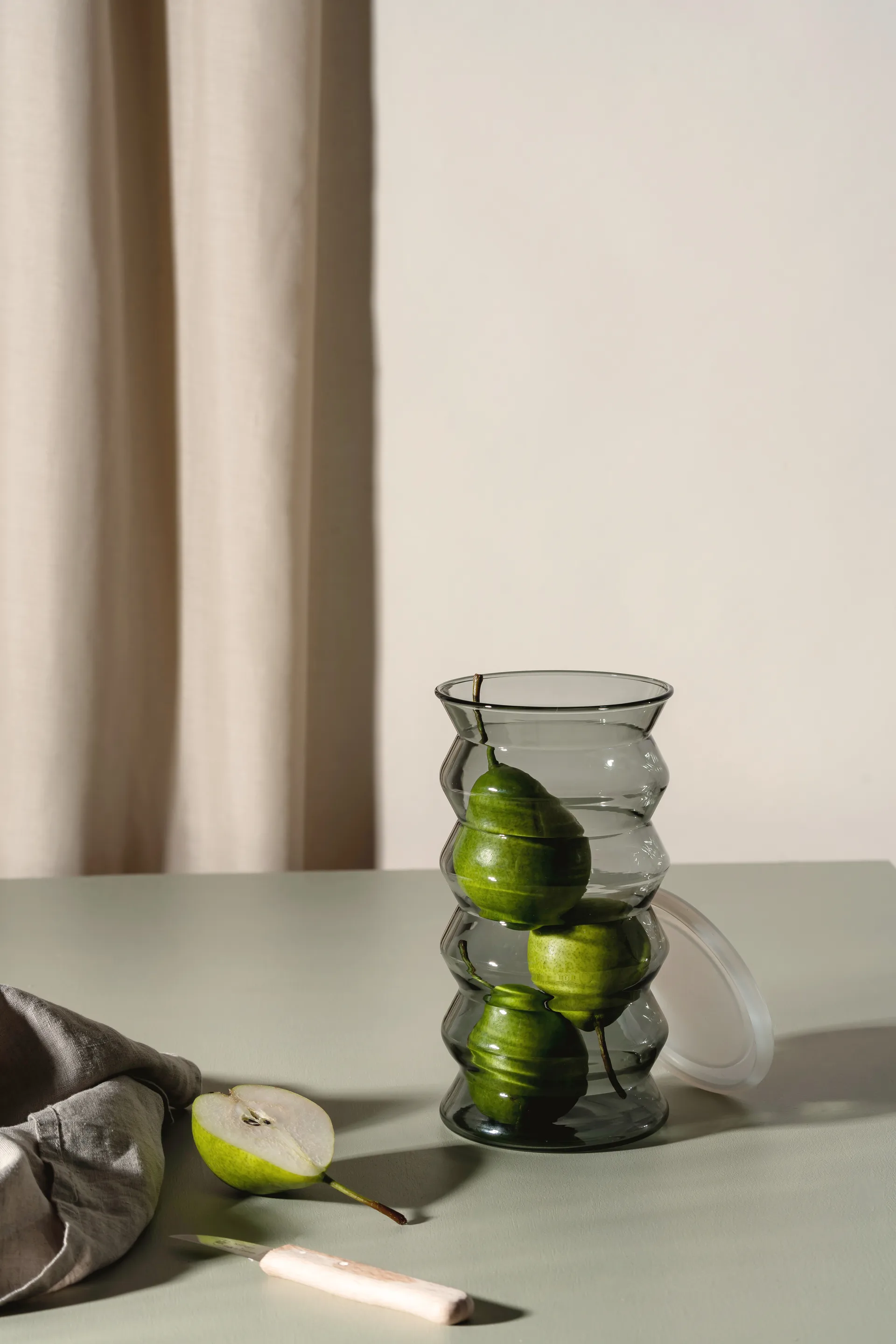 Waves vaas 20 cm, Grijs Muurla