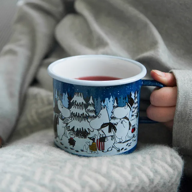 Winter forest emaille mok, 8 dl Muurla