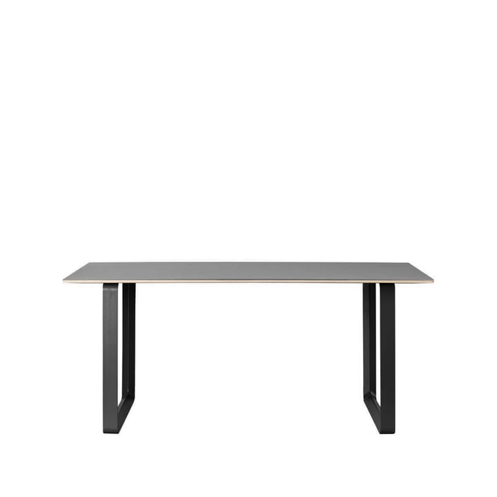 70/70 eettafel 170x85 cm - Black linoleum-Plywood-Black - Muuto