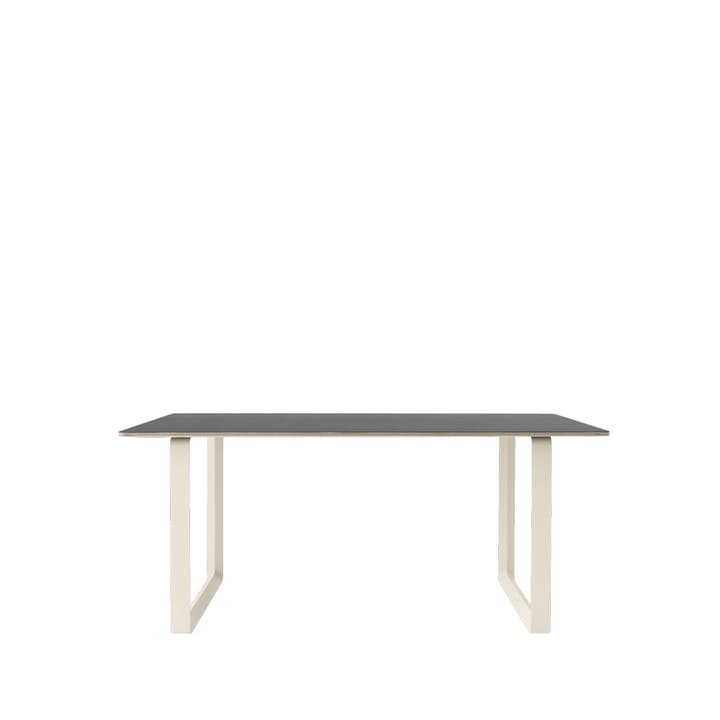 70/70 eettafel 170x85 cm - Black linoleum-Plywood-Sand - Muuto