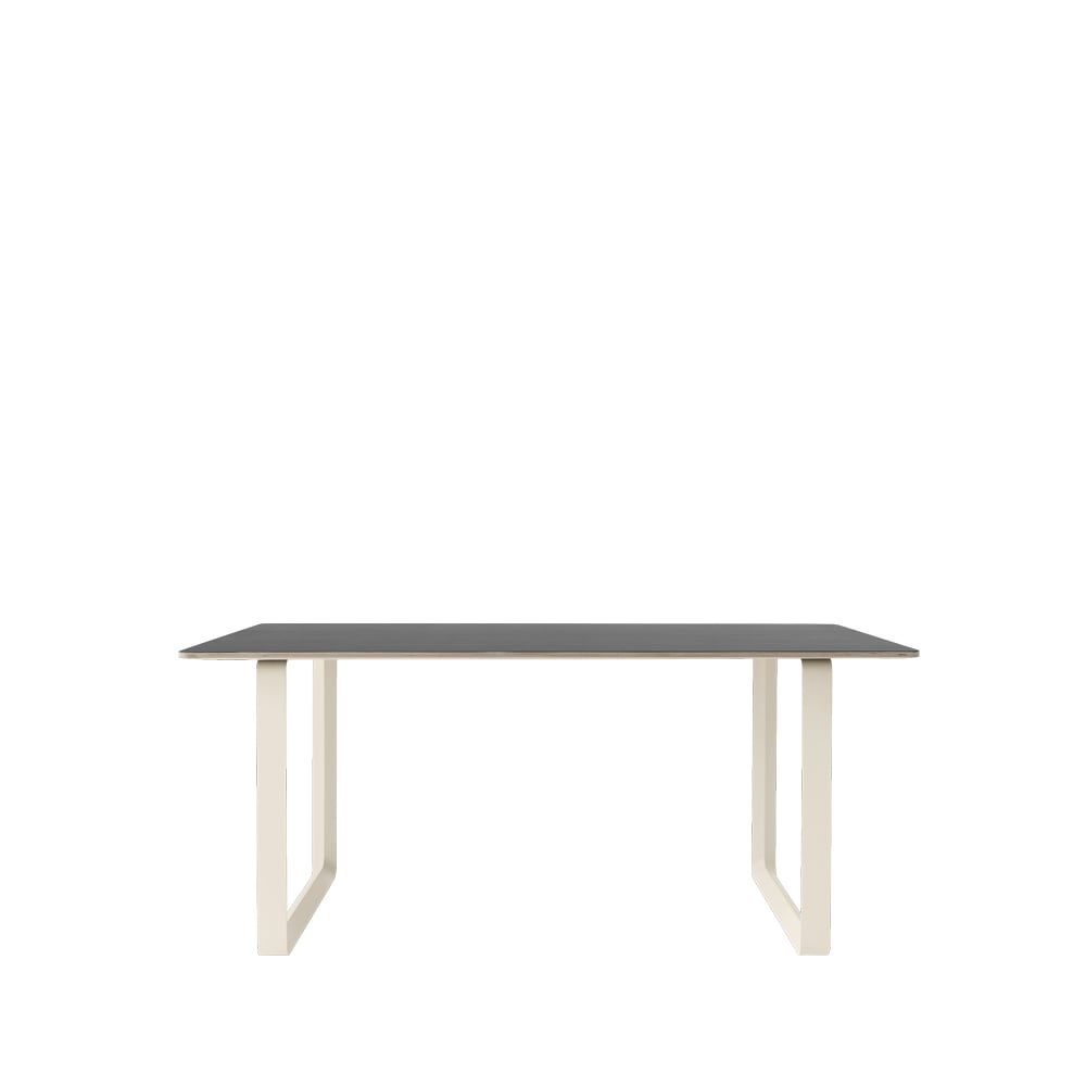 Muuto 70/70 eettafel 170x85 cm Black linoleum-Plywood-Sand