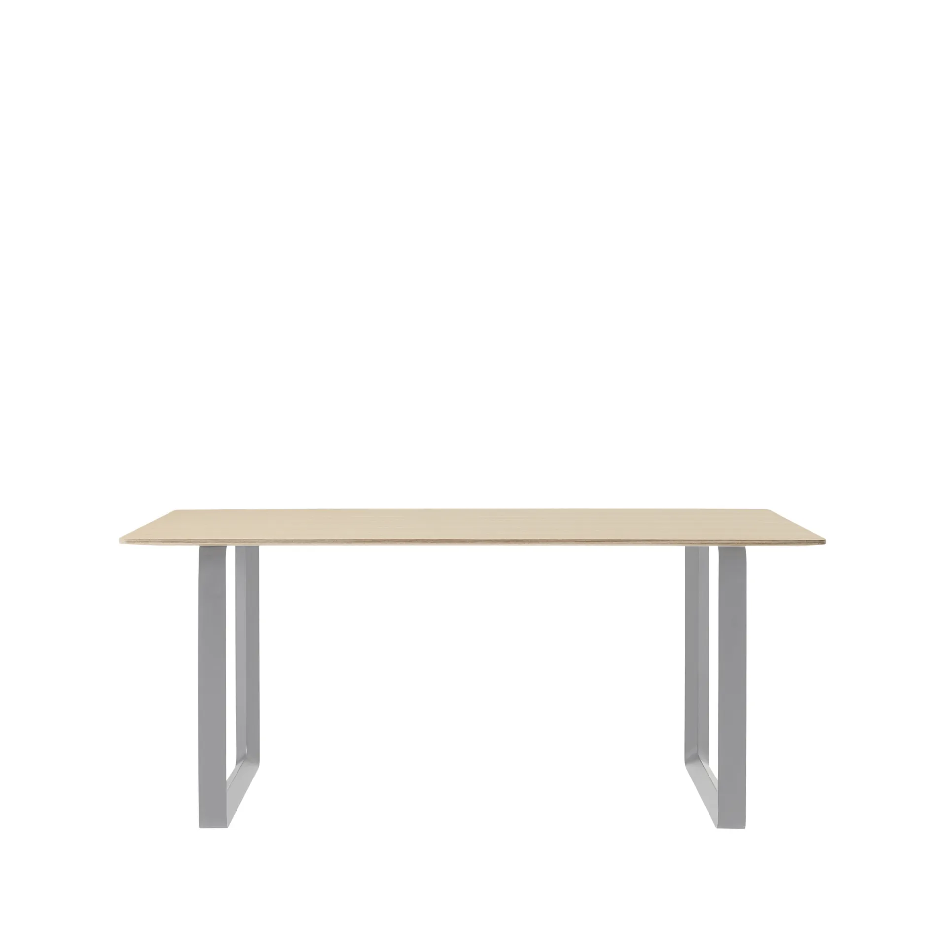 70/70 eettafel 170x85 cm, Oak veneer-Plywood-Grey Muuto