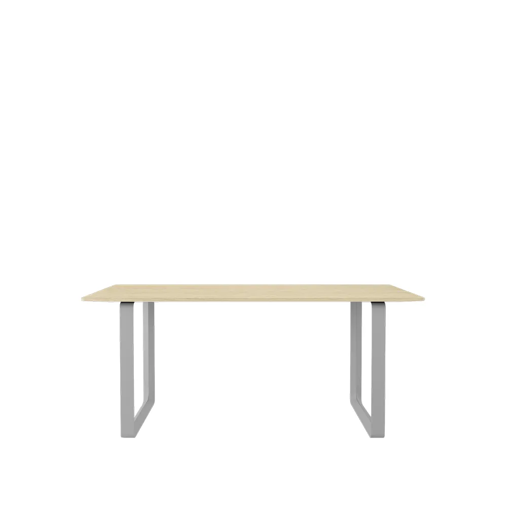 70/70 eettafel 170x85 cm, Solid oak-Grey Muuto