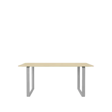 70/70 eettafel 170x85 cm - Solid oak-Grey - Muuto
