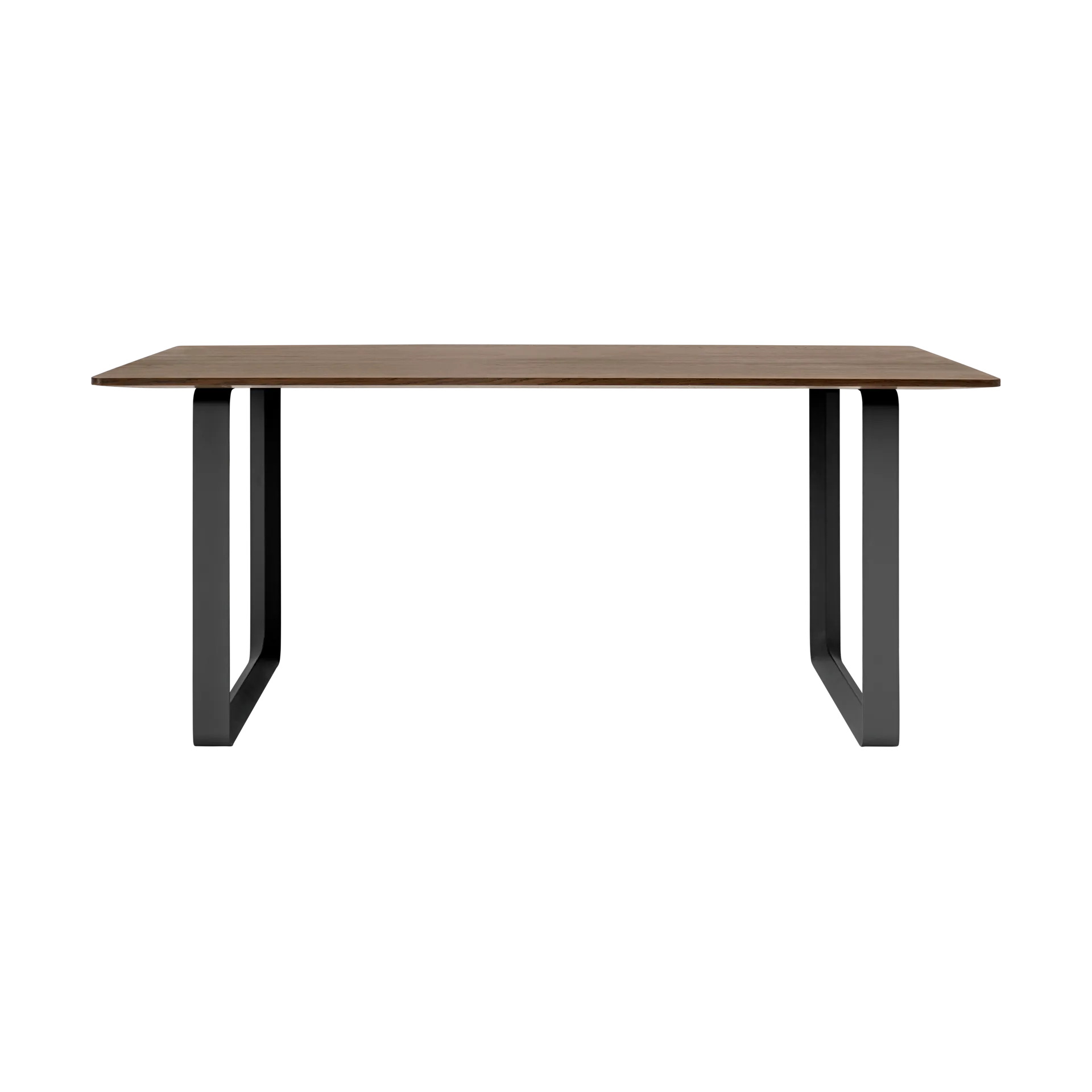 70/70 eettafel 170x85 cm, Solid smoked oak-Black Muuto
