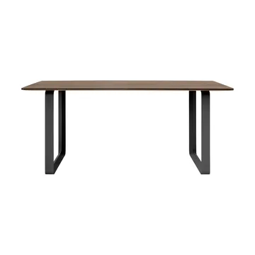 70/70 eettafel 170x85 cm - Solid smoked oak-Black - Muuto