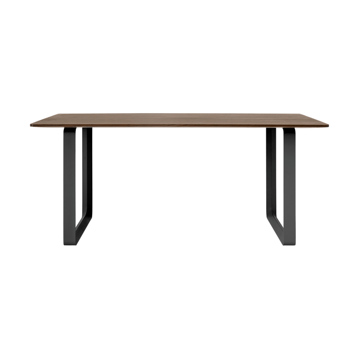 70/70 eettafel 170x85 cm, Solid smoked oak-Black Muuto