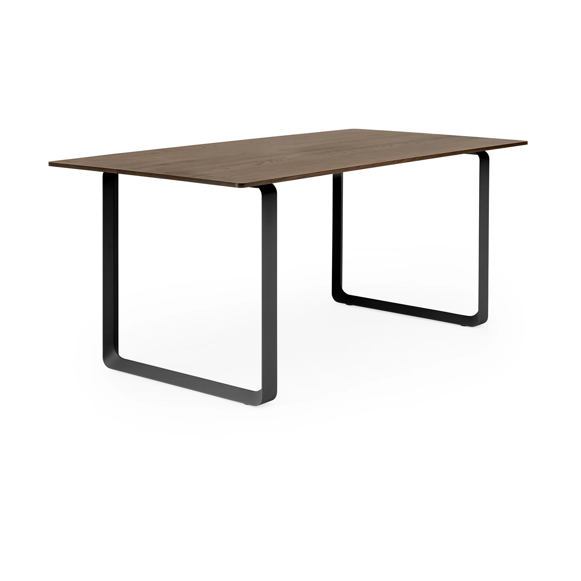 70/70 eettafel 170x85 cm, Solid smoked oak-Black Muuto