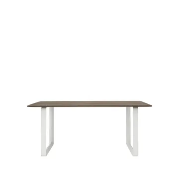 70/70 eettafel 170x85 cm - Solid smoked oak-White - Muuto