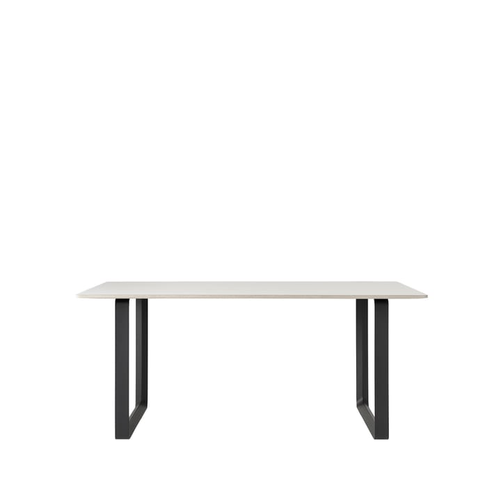 70/70 eettafel 170x85 cm - White laminate-Plywood-Black - Muuto