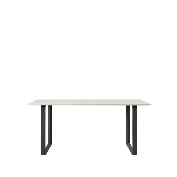 70/70 eettafel 170x85 cm - White laminate-Plywood-Black - Muuto