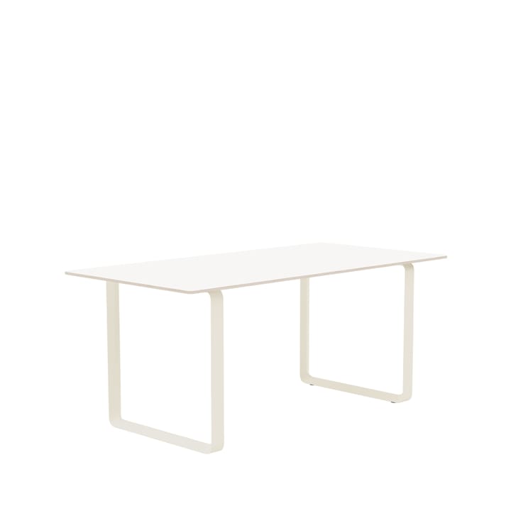 70/70 eettafel 170x85 cm - White laminate-Plywood-Sand - Muuto