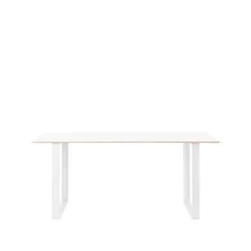 70/70 eettafel 170x85 cm - White laminate-Plywood-White - Muuto
