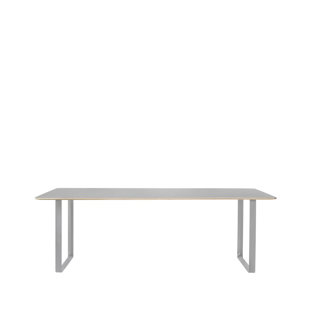 Muuto 70/70 eettafel 225x90 cm Grey linoleum-Plywood-Grey