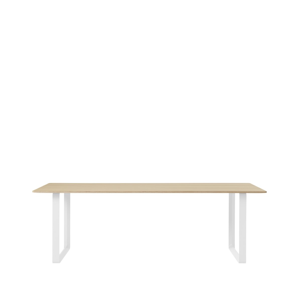 Muuto 70/70 eettafel 225x90 cm Oak veneer-Plywood-White