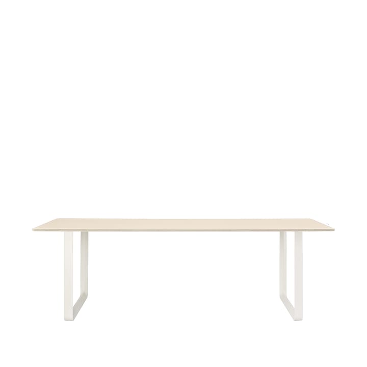 70/70 eettafel 225x90 cm - Sand laminate-Plywood-White - Muuto