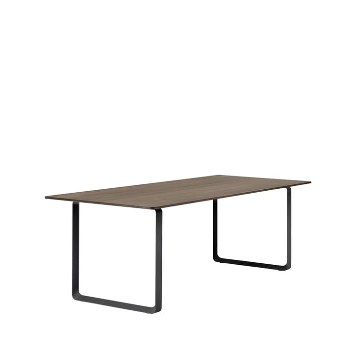 70/70 eettafel 225x90 cm, Solid smoked oak-Black Muuto