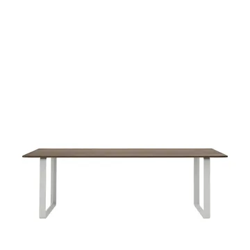 70/70 eettafel 225x90 cm - Solid smoked oak-Grey - Muuto