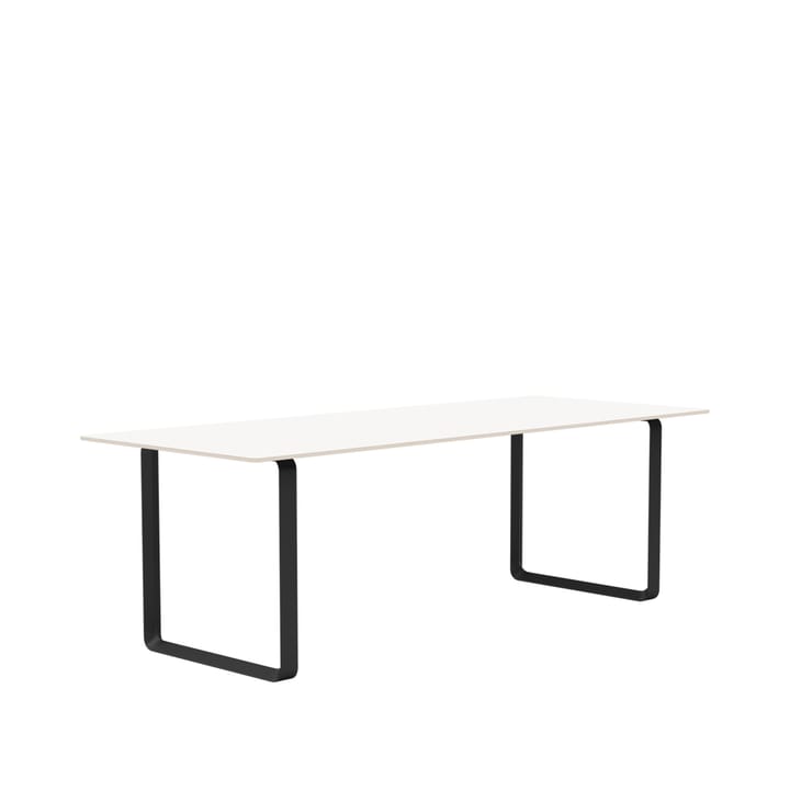 70/70 eettafel 225x90 cm - White laminate-Plywood-Black - Muuto