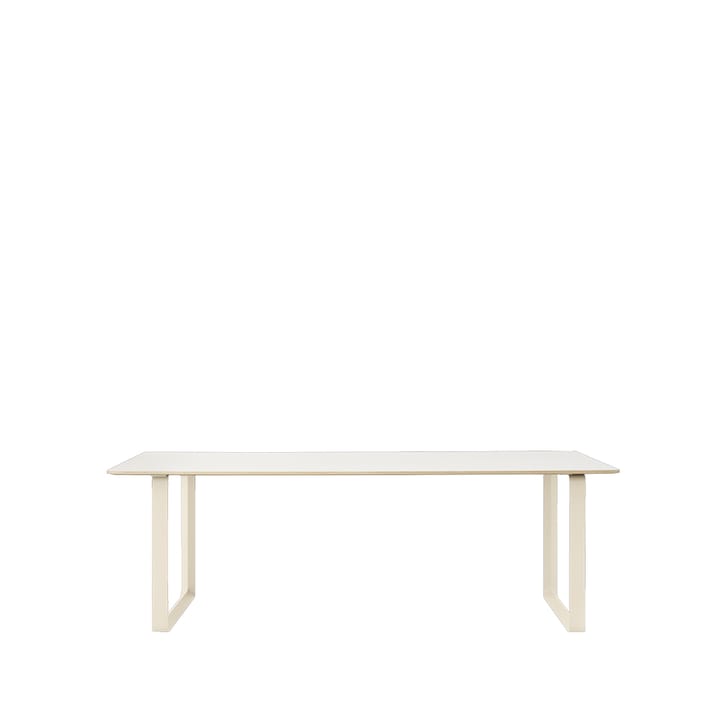 70/70 eettafel 225x90 cm - White laminate-Plywood-Sand - Muuto
