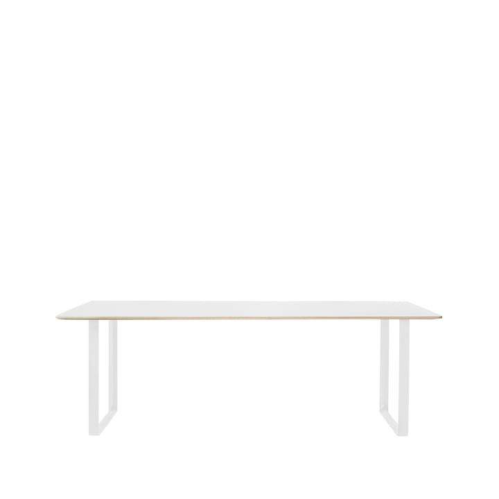 70/70 eettafel 225x90 cm - White laminate-Plywood-White - Muuto