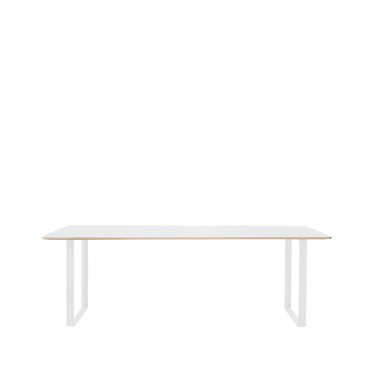 Muuto 70/70 eettafel 225x90 cm White laminate-Plywood-White