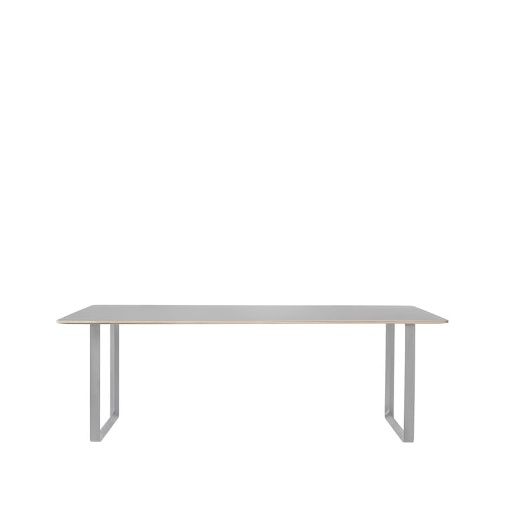 70/70 eettafel 255x108 cm - Grey linoleum-Plywood-Grey - Muuto