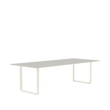 70/70 eettafel 255x108 cm - Grey linoleum-Plywood-Sand - Muuto