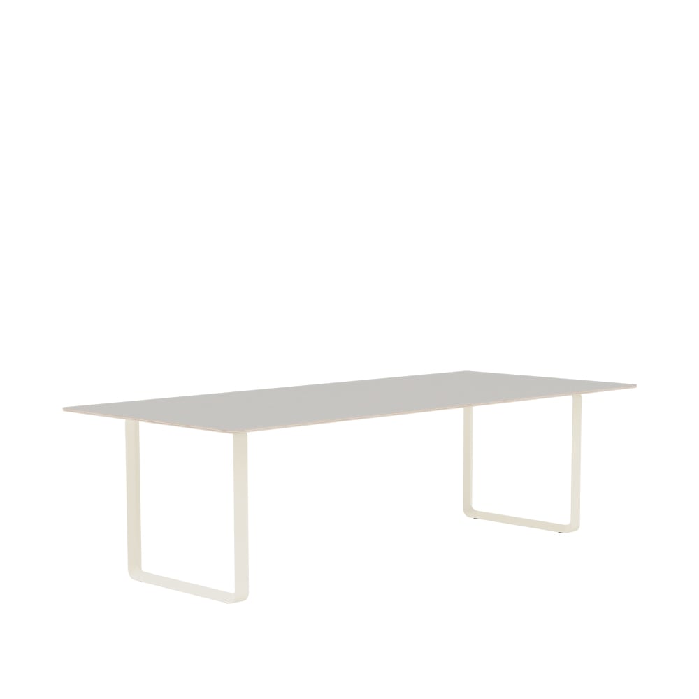 Muuto 70/70 eettafel 255x108 cm Grey linoleum-Plywood-Sand