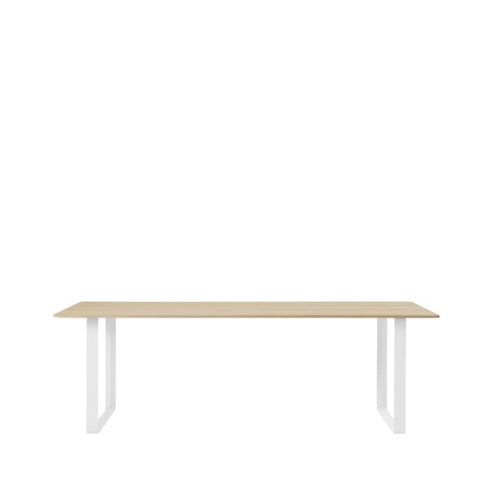 70/70 eettafel 255x108 cm - Oak veneer-Plywood-White - Muuto