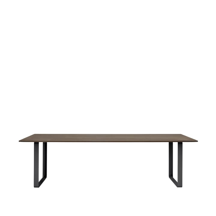 70/70 eettafel 255x108 cm, Solid smoked oak-Black Muuto