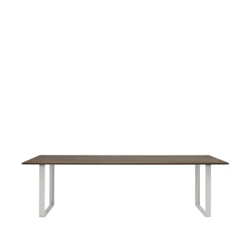 70/70 eettafel 255x108 cm - Solid smoked oak-Grey - Muuto