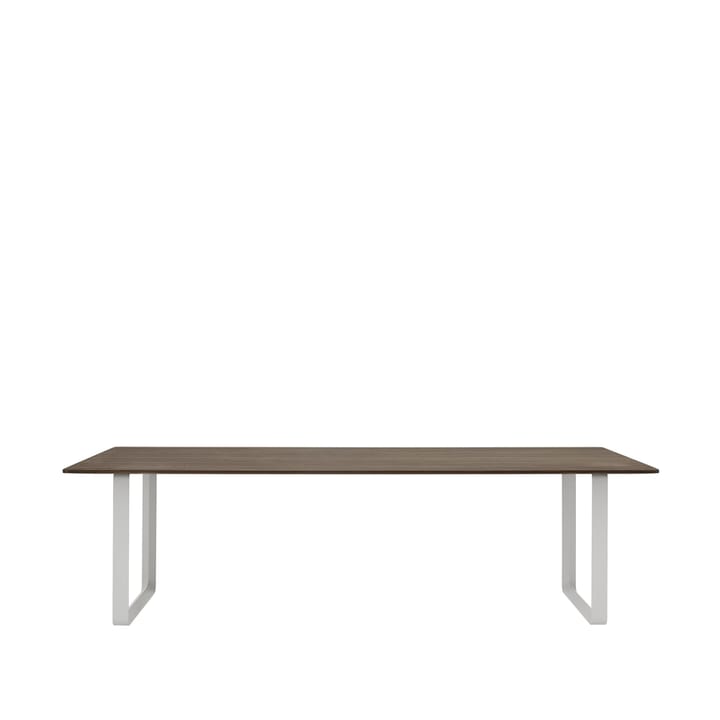 70/70 eettafel 255x108 cm - Solid smoked oak-Grey - Muuto